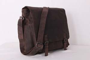 Bags: Avenue Hunter Leather Full Flap Bag Brown - The Goliath Messenger bag