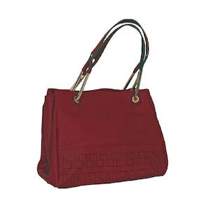 Handbags: Avenue Faux Leather Handbag Red