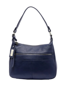 Serenade Karla Elegant Leather Bag Navy