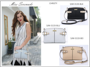 Handbags: Miss Serenade Christy Cross Body Bag Blue