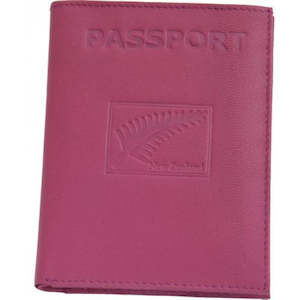 Fern Leather Passport Wallet Purple