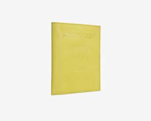 Wallets: Map Leather Passport Wallet Lime