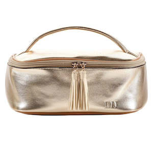 Louenhide: Louenhide Hepburn Champagne Cosmetics Bag