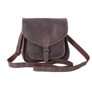 Hunter Leather Brown Cross Body Satchel