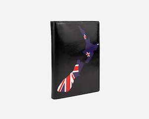 Avenue Leather Souvenir Passport Wallet Rfid Lined Map Flag