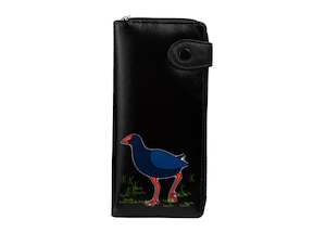 Avenue Leather Souvenir Ladies Wallet Rfid Lined Pukeko