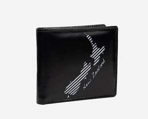 Avenue Leather Souvenir Mens Wallet Rfid Lined Map Black