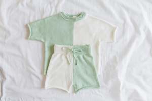 Knit Wear: Knit Set - Sea green