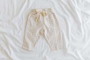 Pants - Oatmeal Gingham