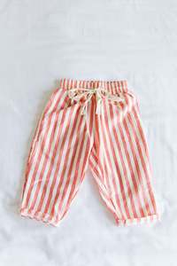 Linen Pant - Red Stripe