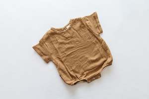 Muslin Romper - Walnut