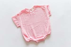 All In Ones: Muslin Romper - Bubblegum