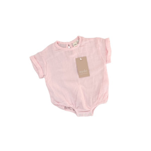 All In Ones: Muslin Romper - Candy Floss