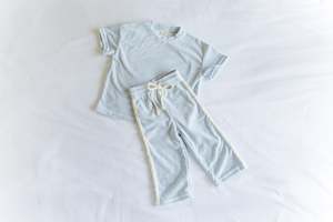Knit Sets 1: Terry Toweling Pant and Tee Set - Ocean
