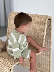 Knit Sets 1: Knit Set - Sage Stripe (Pre-Order)