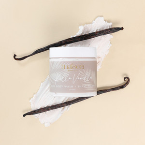 Products: Killa Vanilla Luxe Vegan Body Wash+ Shave Cream Malsea Body Co