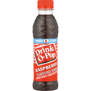 Drink O Pop – Concentrated Cordial – Raspberry 200ml – Mama Africa