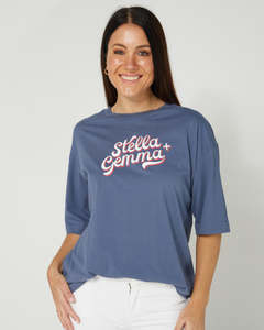 Sale: Stella + Gemma | Porter Tee Vintage Logo | Indigo