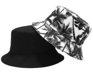 Bucket Hat | Palm Trees | Black