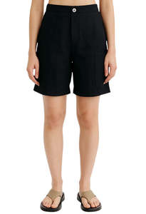 Transit Par Such: Linen Short - Black