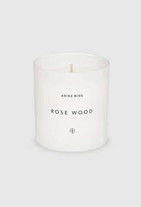 Candles: Rose Wood Candle - White