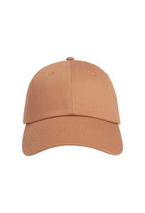 Baseball Cap W/Leather Strap & Buckle - Camel