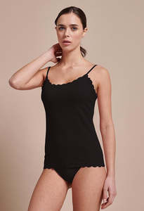 Egi Collections: Scalloped Camisole - Black