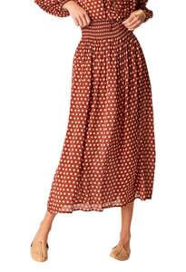 Natalie Martin: Bella Skirt - Polka Dot Cappuccino