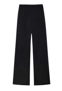 Shorts And Pants: Elain Pant - Black Dot Jacquard