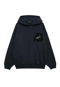 Jaci Hoodie Letterman - Vintage Black