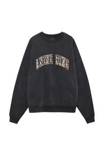 Miles Sweatshirt Anine Bing Leopard - Washed Black