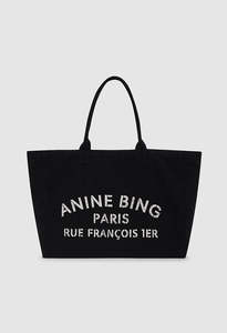 Bags And Wallets: Leo Canvas Tote - Black