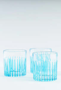 Crystal Water Tumbler Blue (Set of 4)