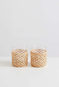 Glassware: 2 Palamos Gobelets - Clear/Natural