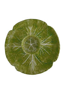 Platters: Radicchio Ceramic Dip Platter - Green