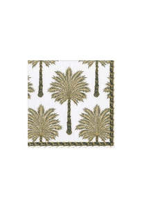 Grand Palms Paper Cocktail Napkins in Black