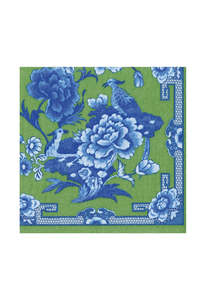 Green And Blue Plate Luncheon Napkins