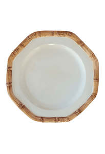 Bamboo Ceramic Plate - 27cm (Set of 6)