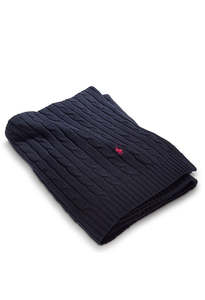 Ralph Lauren: RL Cable Throw - Navy