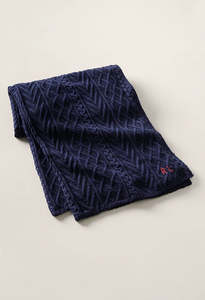 Highland Throw Blanket - Navy