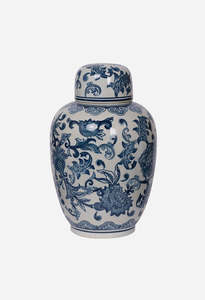 Cc Interiors: Ginger Jar Large Blossom - Blue & White