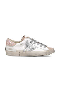PRSX Low Woman - Veau Glitter Blanc