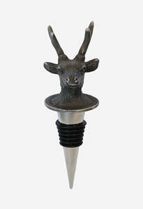 Deer Bottle Stopper - Pewter Finish
