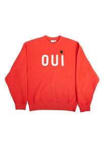Clare V: Sweatshirt Oui - Super Red
