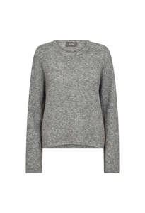 Mape O-Neck Knit - Grey Mélange