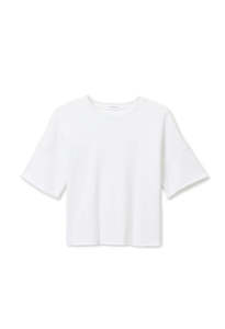 Perfectwhitetee: Ezra Short Sleeve Sweatshirt - White
