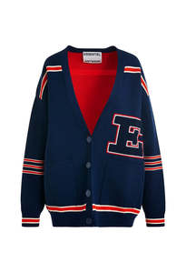 Jigan Cardigan - Navy and Red