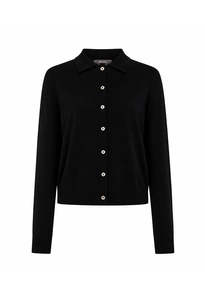 Relena Flip Knit Cardigan - Black