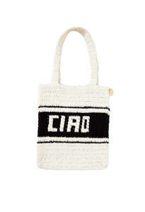 Bags: Cosette Crochet Bag - White & Black
