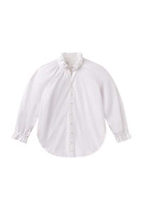 Loretta Ruffle Top - Optic White